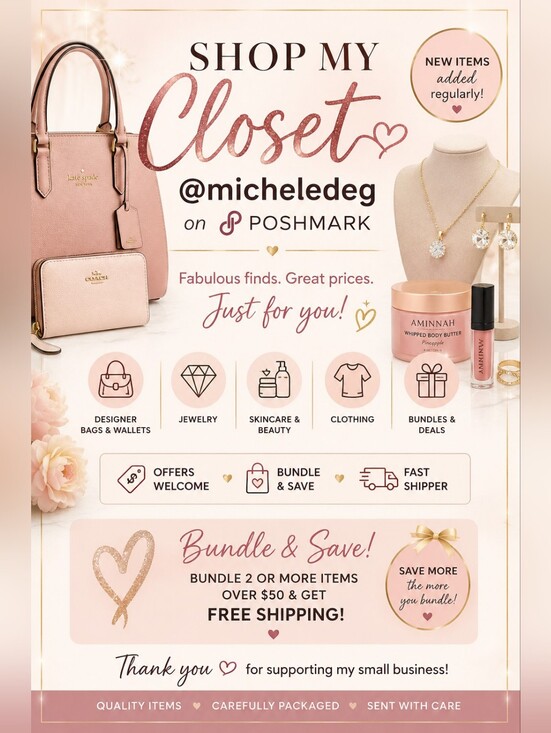 Other - Poshmark Closet Promo Graphic - Blush Pink Lifestyle Image